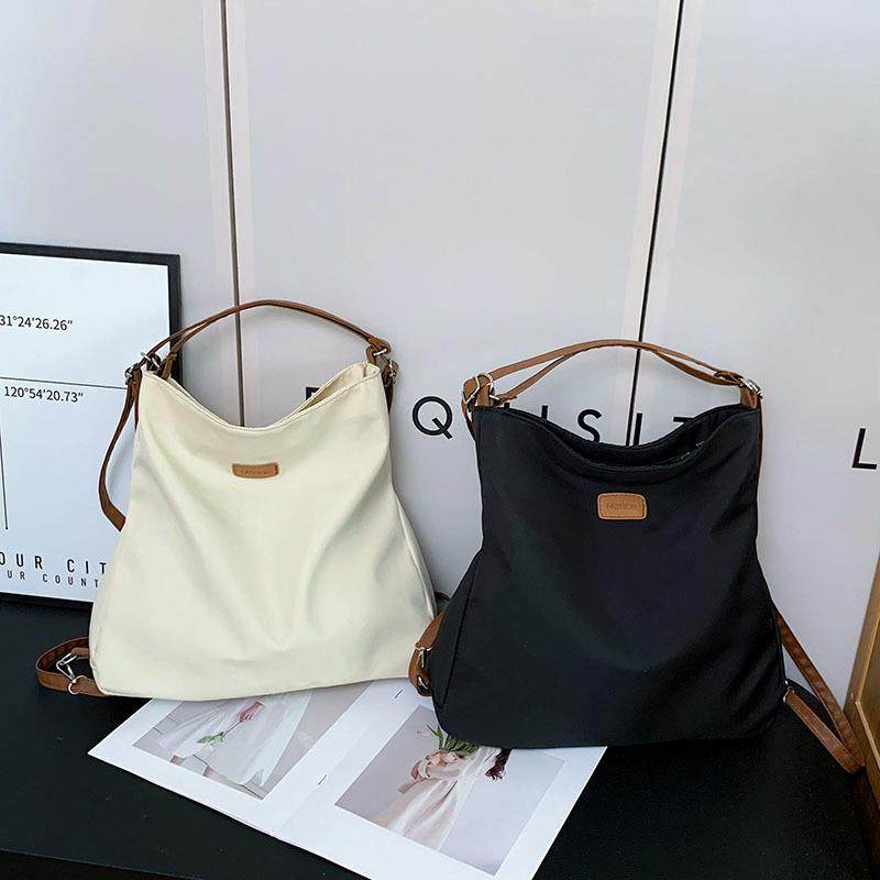 大容量双肩背包流行简约通勤腋下托特包时尚潮流女包包质感帆布包
