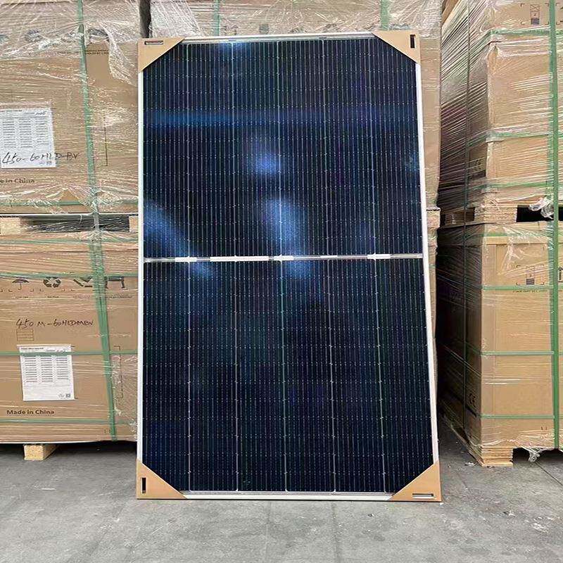 晶科英文标版单晶470w480w双玻双面太阳能板156半片组件485w长线