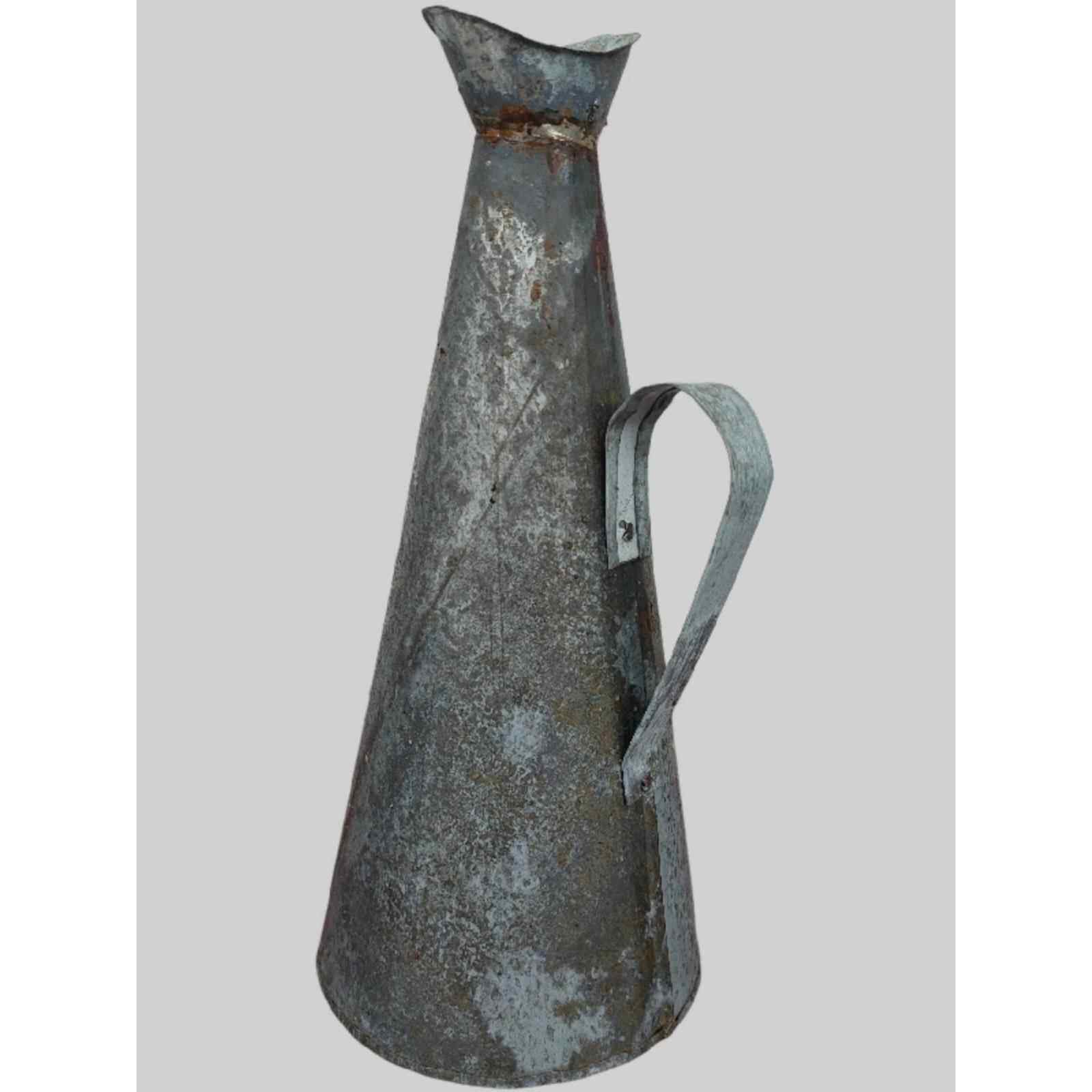 民俗老物件生产队喊话器老式铁皮喇叭开会知青集合扩音器覆古摆件