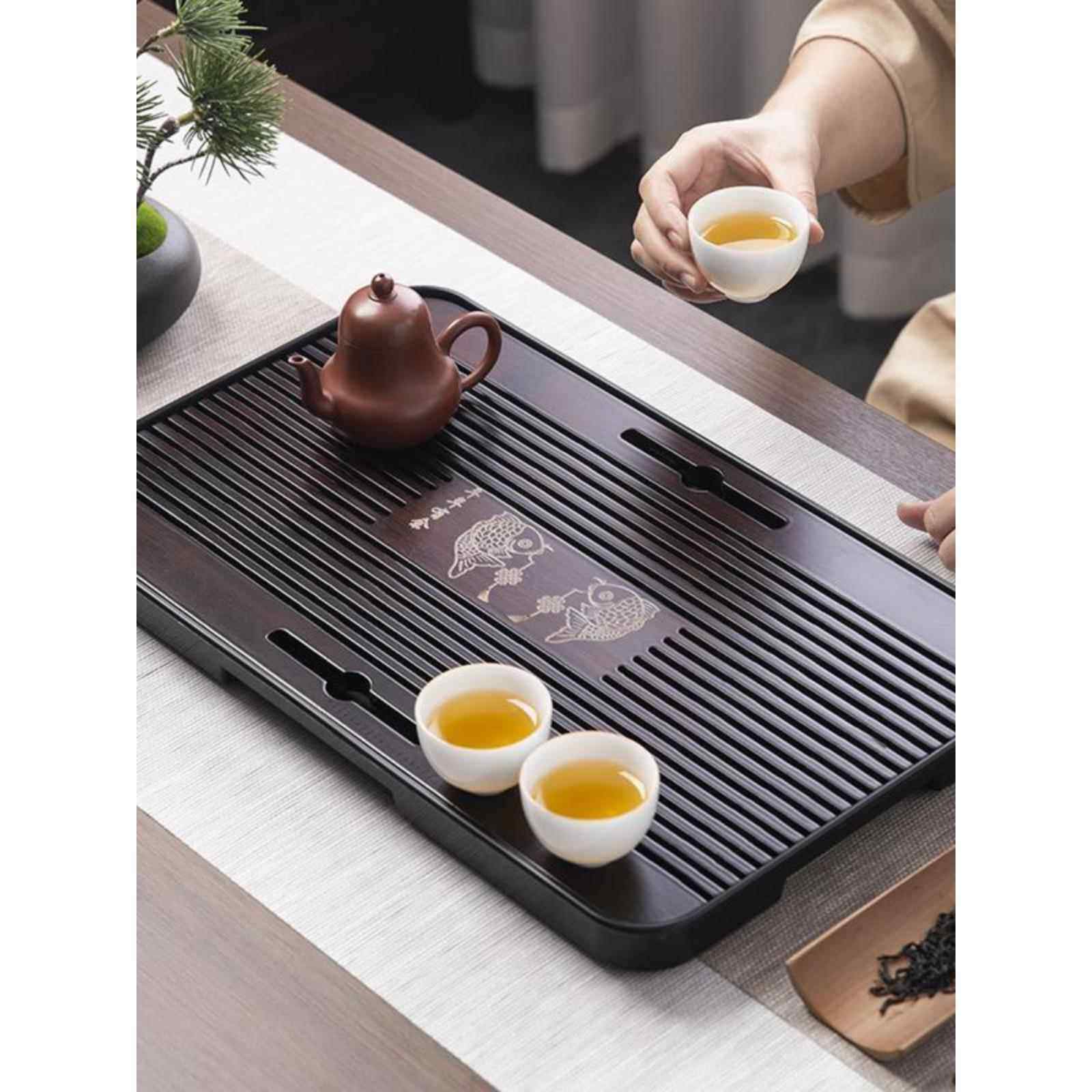 实木茶盘家庭客厅茶盘储水排水餐饮托盘下午茶家庭中式干泡茶桌,餐饮具,茶盘,淘宝优惠券,粉丝福利购,淘宝优惠卷