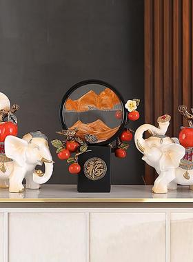 事事如意财福大摆一对象意创家居玄关件客厅电视柜轻奢高586档装