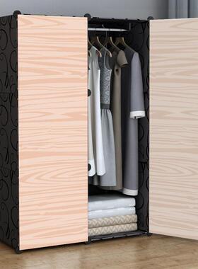 布衣AL100244柜简衣加橱家卧用室家具组装推拉门钢管加粗易固小收