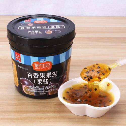 新仙尼果泥果酱百香果果泥百香果汁酱奶茶店商用芒果蓝莓草莓果酱
