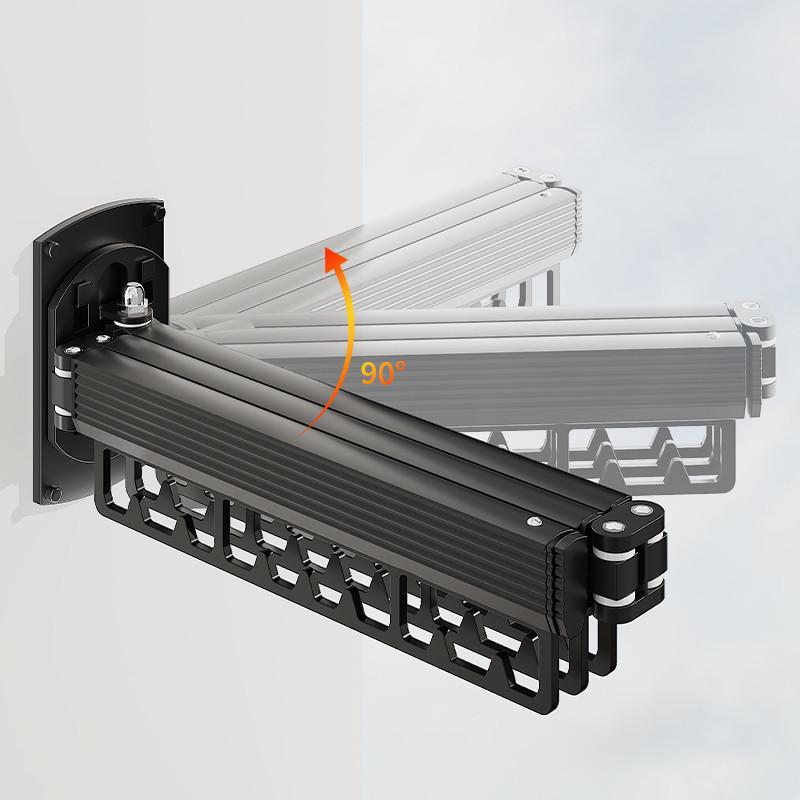 免打孔折叠晾衣架阳台家用壁挂隐形收缩凉衣杆伸缩晾晒隐型