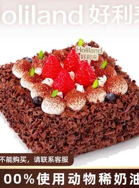 动物奶油黑森林蛋糕好利来生日蛋糕礼物黑森林水果动物奶油蛋糕c