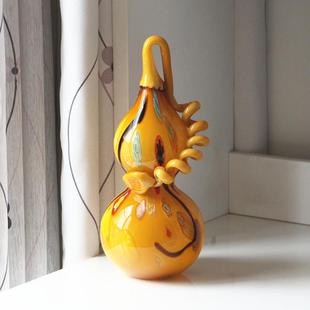 现代轻奢手工创意淄博琉璃葫芦摆件新房样板间送朋友乔迁开业礼品