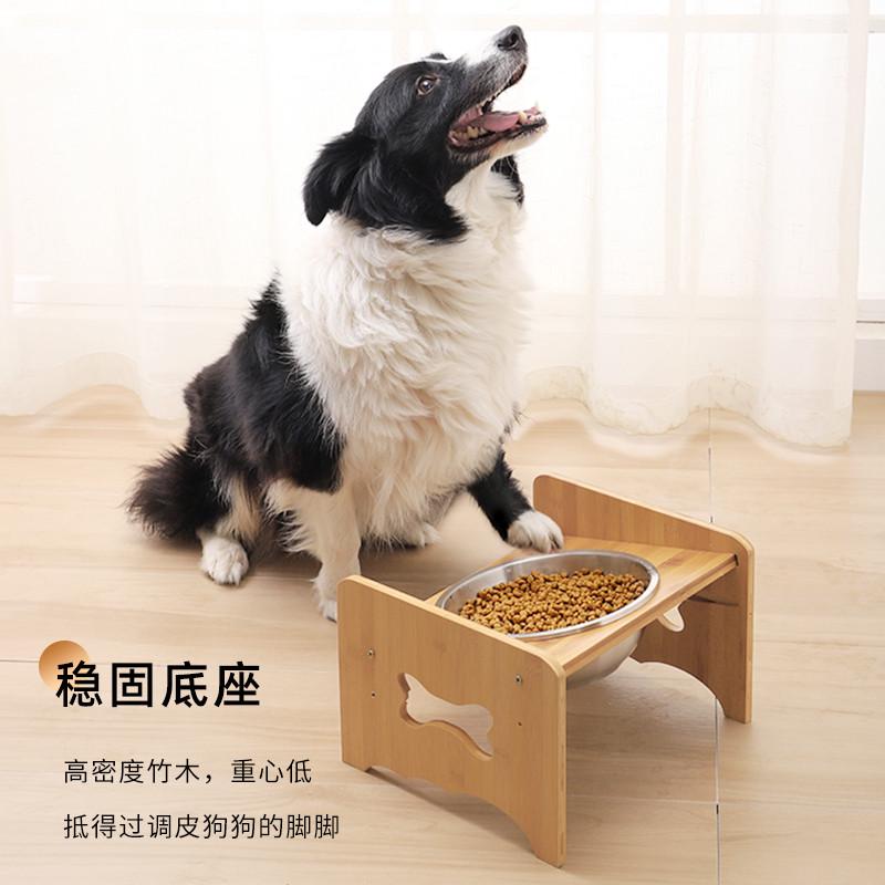 大型犬狗碗可调节护颈狗盆水碗不锈钢狗碗高脚防打翻狗狗用品