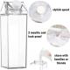 Water Bottle Transparent 2pcs Square Carton Plastic Mil Milk