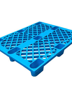 wow网格九脚塑料托盘叉车托盘蓝色加厚塑胶栈板仓库防潮卡板