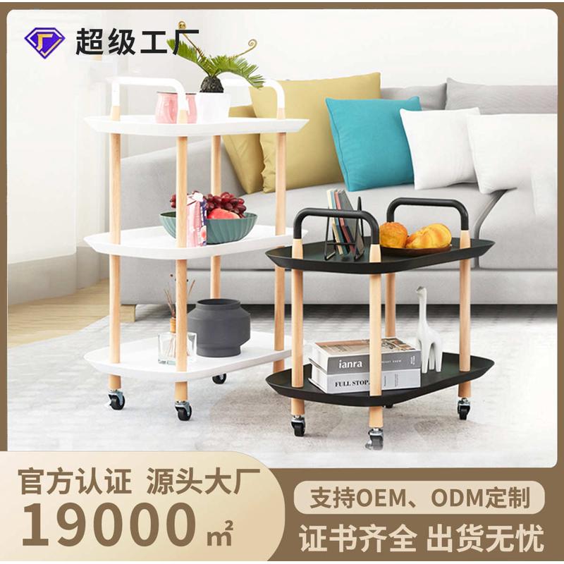 简约船形置物架果盘手推车客厅现代储物架卧室浴室移动收纳架