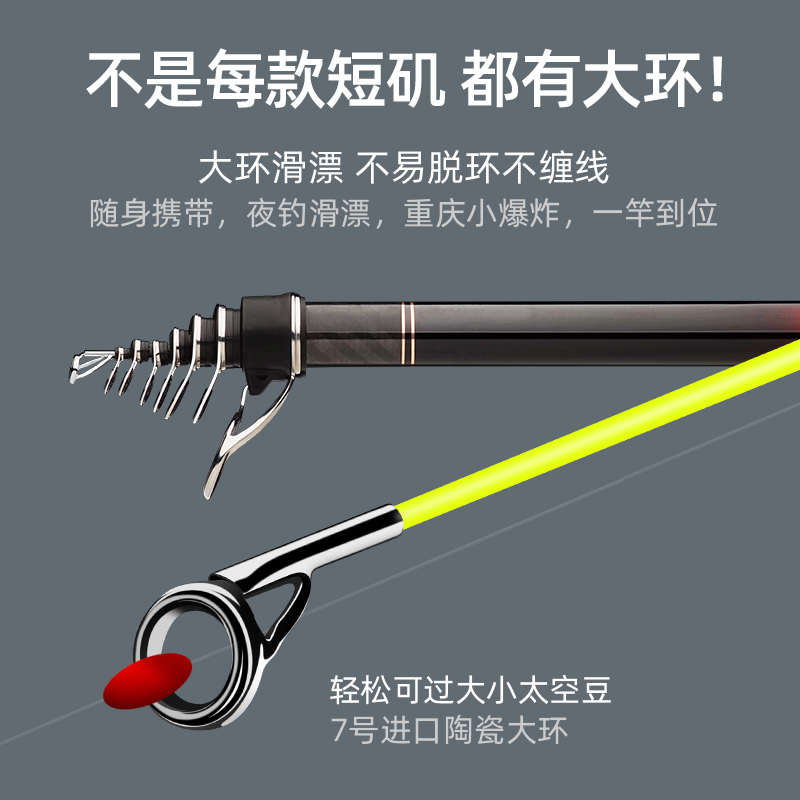 北溟鱼短节矶钓竿远投滑漂大导环进口灵敏软尾重庆小爆炸矶竿海竿