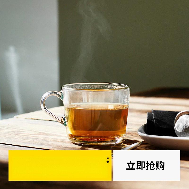 +大杯钢化玻璃水杯冷饮热饮茶杯咖啡杯早餐杯