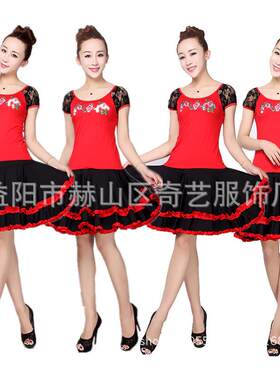 广场舞服装拉丁舞服装舞蹈服装新款摩登舞裙