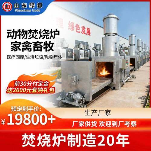宠物尸体殡葬电动炉门焚烧炉养殖场畜牧场病死动物焚化炉设备