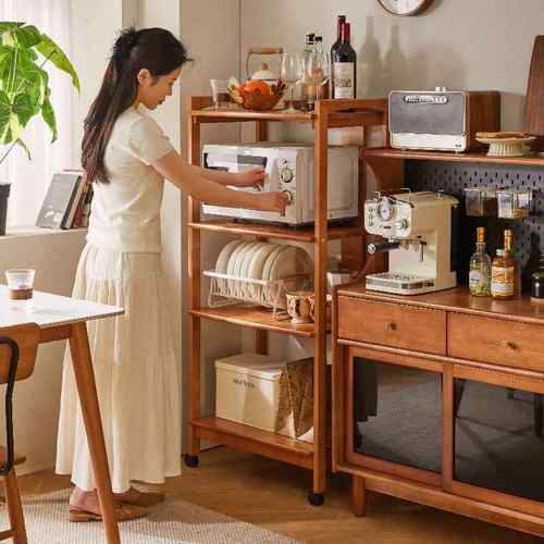 可移动多地全功能置架落书架餐厅厨房微波炉物收YND纳架简易层架