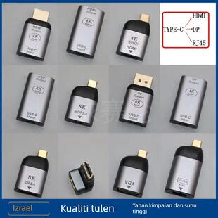 TypeC转HDMI/VGA/DP/MiniDP/MDP/RJ45高清线母4K转换器视频转接头