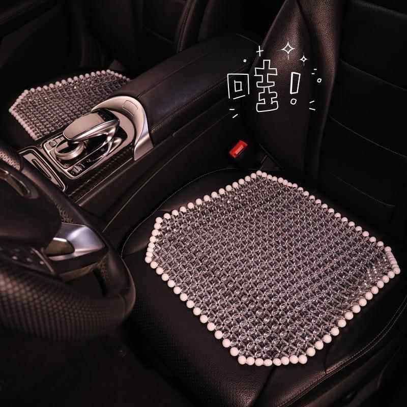 夏水公晶珠汽车坐垫单片TWE四方坐垫凉垫透气季办子椅家用座椅垫