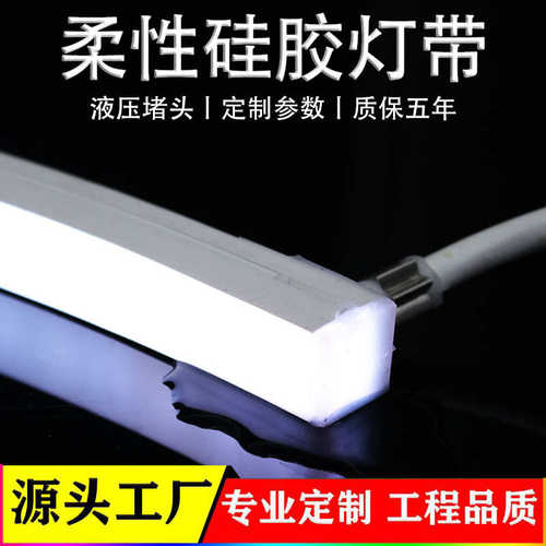 线条堵硅胶一体挤出工程rgbw512头灯弯柔性带灯液压户外可 霓虹灯