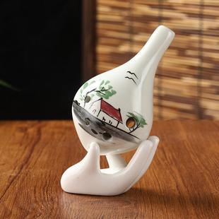 正品 玥音陶笛6陶孔中音C调长嘴型6AC调学成笛儿童人自学教用笛埙