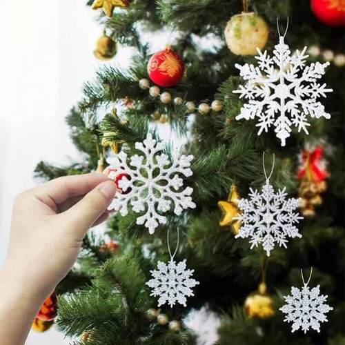 Christmas Fake Snowflakes Xmas Tree Hanging Orname
