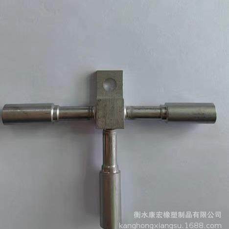 汽摩改装AN3刹车油管钢喉头扣压式三通，刹车油管不锈钢三通接头
