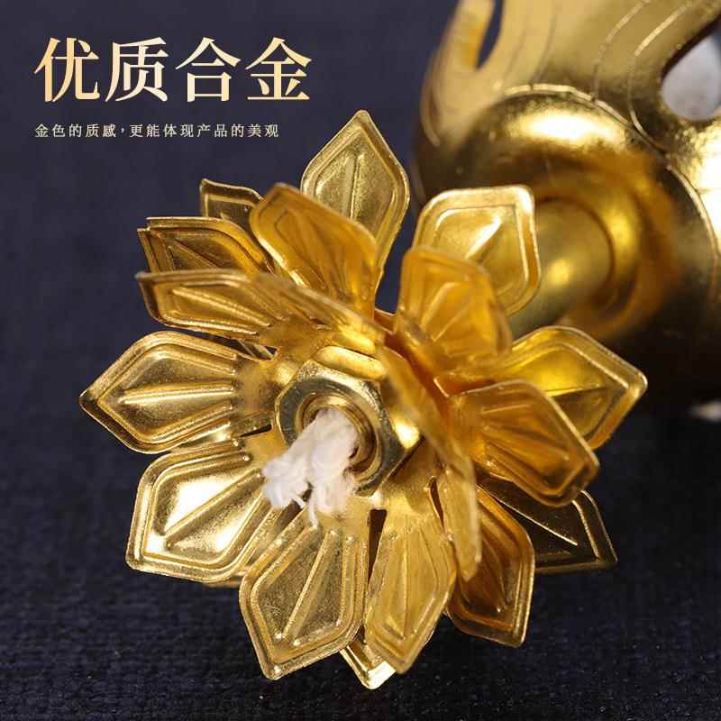 液体座酥油灯灯芯莲花灯可伸缩灯芯灯庙灯架铜1232佛具寺佛堂供用