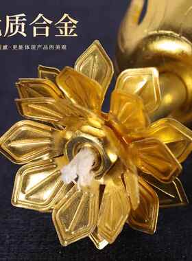 液体座酥油灯灯芯莲花灯可伸缩灯芯灯庙灯架铜1232佛具寺佛堂供用