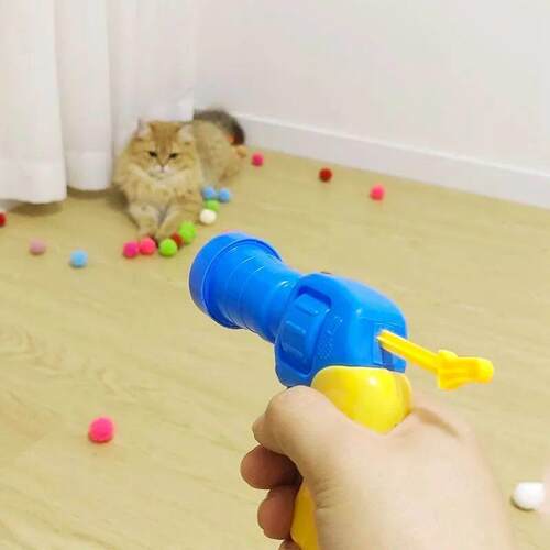 Funny Cat Interactive Teaser with plush ball Training Toy Cr