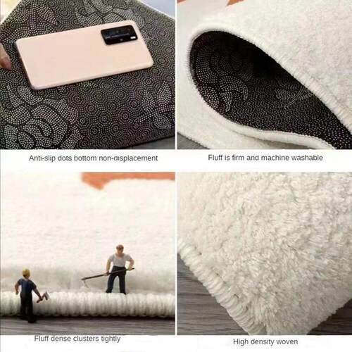 Thickened cute imitation cashmere anti-slip mat bathroom toi