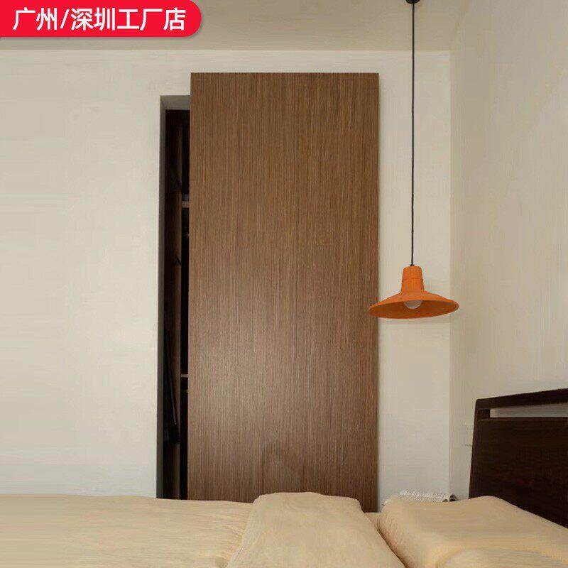 幽灵门化妆室烤漆移门衣帽间拉门免漆隐藏门隐形门无轨道悬浮门