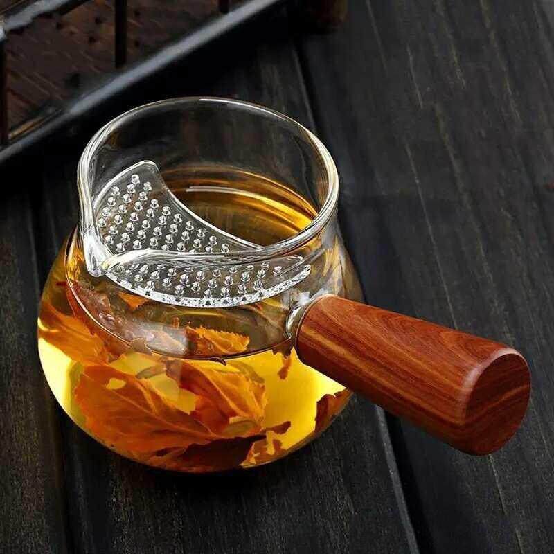 加厚高档月牙玻璃茶壶茶漏一体带过滤网泡绿茶器分茶杯公道杯茶具