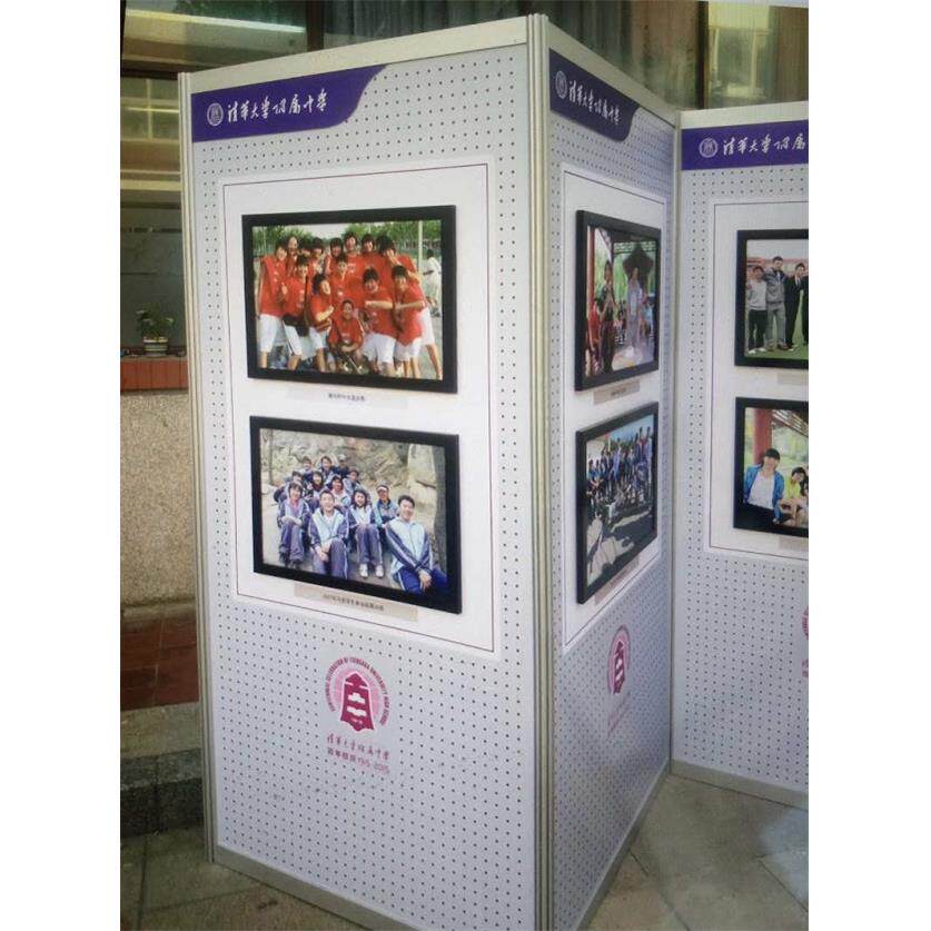 鑫淼金属展会铝合金展示柜 展柜挂钩洞洞板 广交会展柜标摊八棱柱