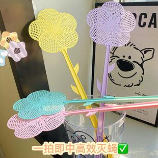 2025年新款苍蝇拍家用拍不烂打蚊子神器塑料手动苍蝇拍长柄款拍子