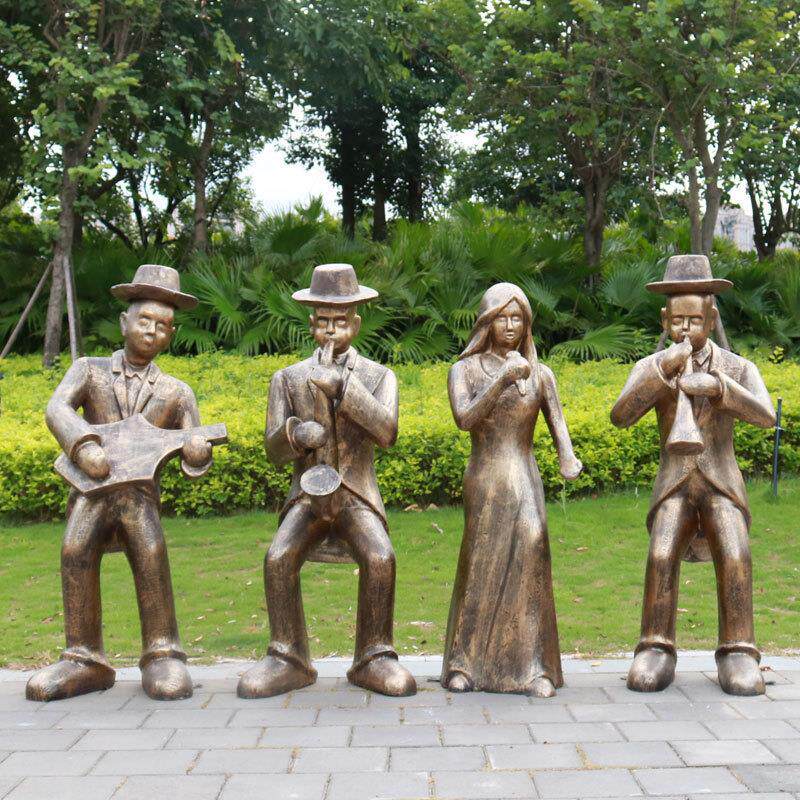 音乐人雕塑户外校园公园摆件步行街商场装人物艺术中式风格园林