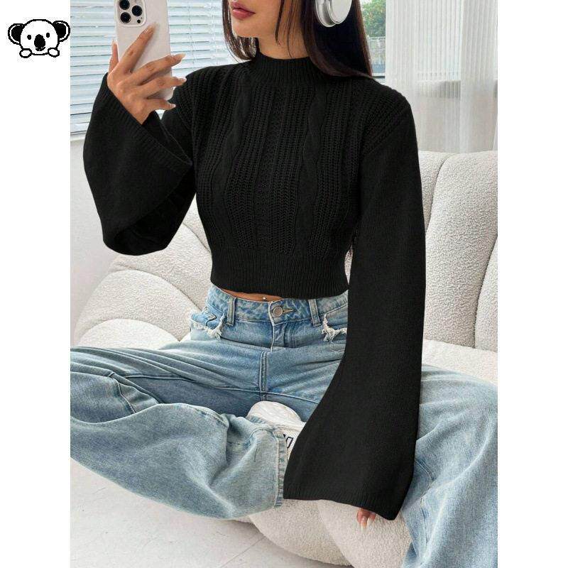 T 42630 Long Sleeve Sweater Trumpet Sleeve喇叭袖毛衣