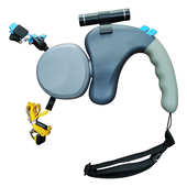 宠物用品户外厂家直销自动一拖双头器遛狗伸缩牵引遛狗器二牵引绳