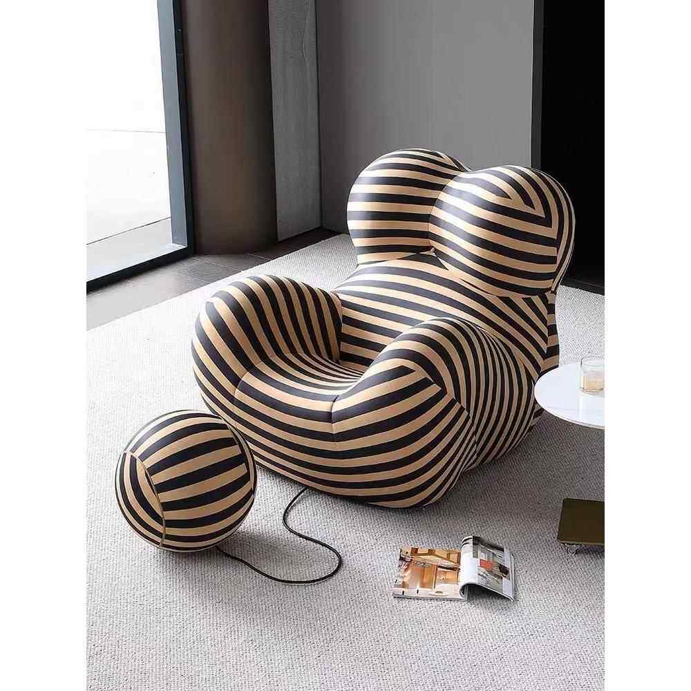 妈妈的怀抱布艺休厅OZO闲单人沙发椅客红意极简设计师网式阳台懒