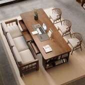 去客习厅化实家木大书桌书柜一写字桌618带抽屉用学办体公桌工作