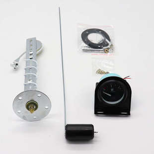 带浮子加油图案 黑色油量仪表 12V汽车改装 配件汽油表赛车改装