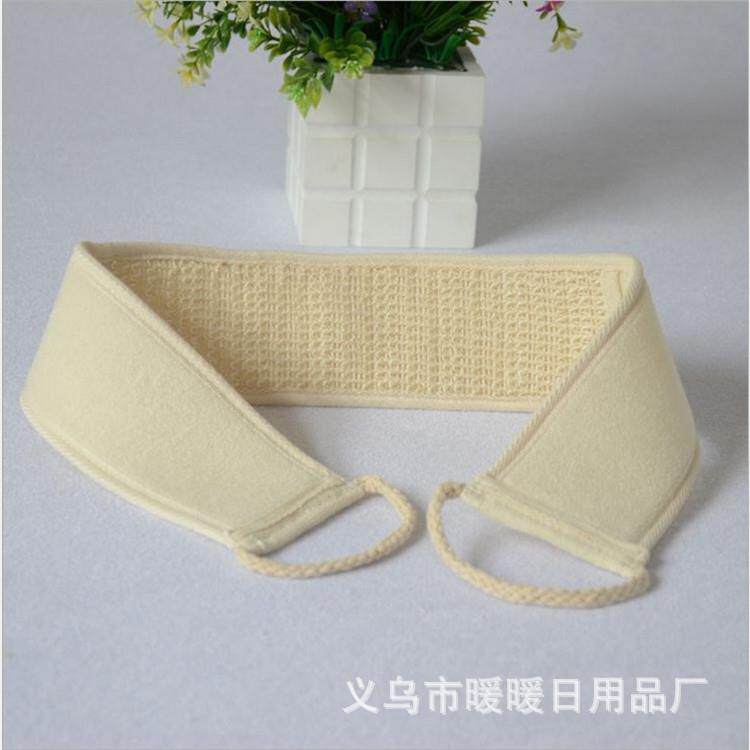 跨境搓澡棉麻长条拉背搓澡巾强力去角质按摩搓背沐浴条厂家直销