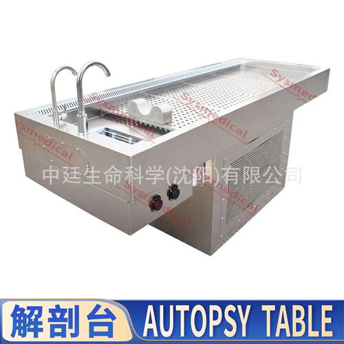 Dissectingtable升降尸检台殡仪馆遗体化冻清洗尸体不锈钢解剖台
