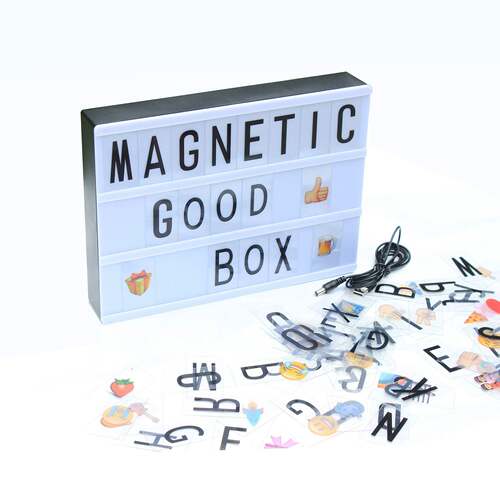 A5三行带磁性 90个字母led灯箱 diy light box 字母发光led灯箱