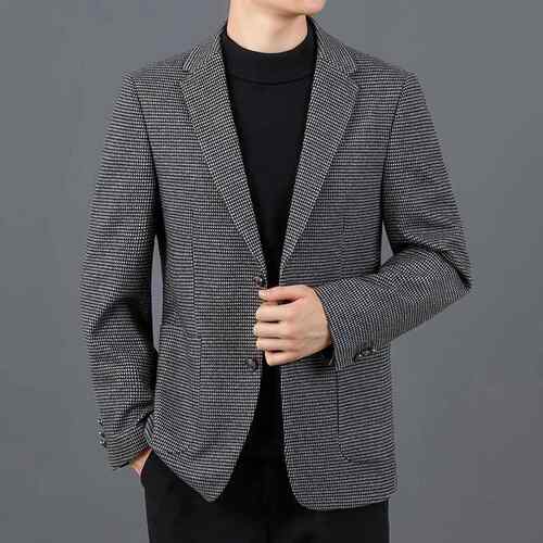 FM2818士品牌毛西外套男春秋季新款装高端商务休闲西服毛呢羊单西