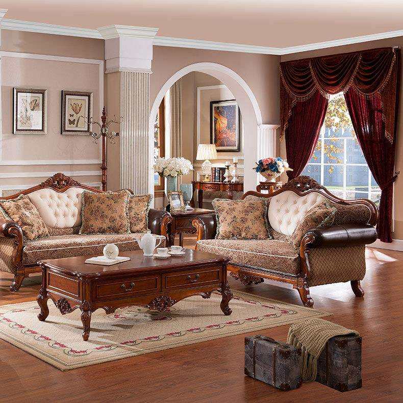 美式乡村实木茶几复储物柜客小茶古几小子桌现TZ-CJ002代简约小户