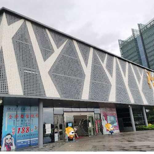 天花吊顶氟碳石纹门头镂空冲孔木纹雕花厂家造型铝板幕墙单板铝