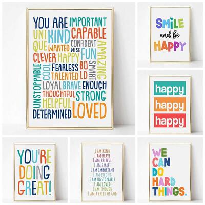 Inspirational Poster Education Canvas Painting Bedroom Decor