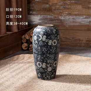 正品景德镇花陶瓷落地摆件客厅插瓶花北欧现代简瓶约饰品大花干花