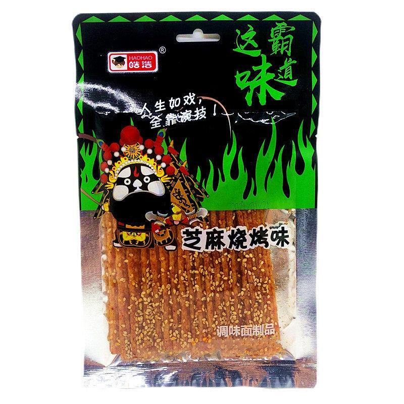 正宗皓浩芝麻烧烤味辣条大辣片80后90后童年经典怀旧麻辣零食品包