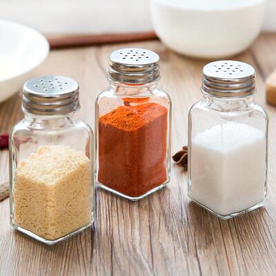 -glass transparent pepper shaker pepper and salt shaker