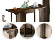 玄关桌中式 靠墙供桌新中式 古风案几订婚道具桌子玄关台婚礼长条桌